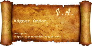 Vágner Andor névjegykártya
